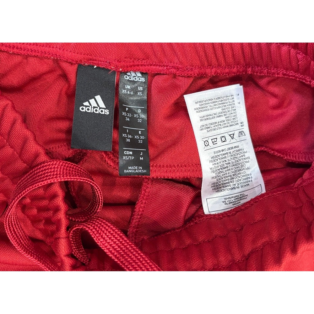 Adidas Track Pants Women XS Red Tiro 3-Stripe‎ Athletic Joggers Zipper Cuffs - Picture 5 of 9